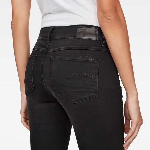 G Star Raw 3301 high skinny slander denim black size 26W 32L EUC - Picture 2 of 4
